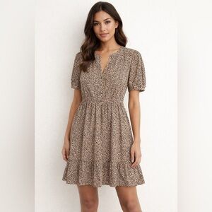 NWT VINEYARD VINES Falling for Leopard Animal Print Dress Size Medium